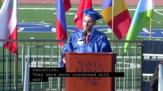 2017 Graduation  Student Speaker John Abughattas [upl. by Leerzej]