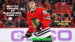 NHL 25 Chicago Blackhawks vs Seattle Kraken Franchise Game 17 PS5 [upl. by Summers]