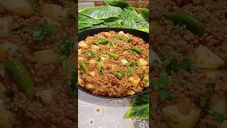 BeHaD LaZeeZ Aloo Keema 🤤❤️ Recipe By Shazi Kitchen 👩🏻‍🍳🤍 trending food explore keema alookeema [upl. by Airottiv]