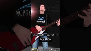 Guitar 3D  Virtual Guitarist App for iOS  Beautiful Add9 chords [upl. by Dulla]