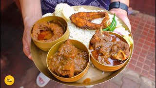 Bhubaneswar Famous Odia Style Unlimited Non Veg Peetal Thali Rs 249 Only l Odisha Food Tour [upl. by Lewse]