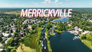 《4K》Flying over Merrickville Ontario Canada [upl. by Onairot]