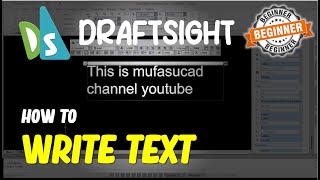 Draftsight How To Write Text [upl. by Michaelina152]