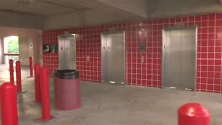 ThyssenKrupp HIGHdraulic Glass Elevators at University Of Houston Parking Garage [upl. by Anastassia]