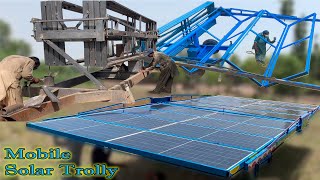 Handmade Making Process of Mobile solar Trolley System For Tube Well in local Workshop [upl. by Jenesia]