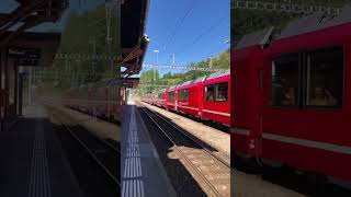 BerninaExpress in Filisur trainspotting berninaexpress filisur graubünden switzerland [upl. by Adien]