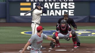 Milwaukee Brewers vs Cincinnati Reds  MLB Today 89 Full Game Highlights  MLB The Show 24 Sim [upl. by Thorrlow]