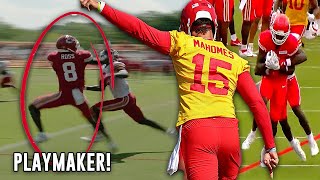 Patrick Mahomes amp Justyn Ross GAINING CHEMISTRY 🚀👀 Chiefs Training Camp Highlights [upl. by Aikan910]