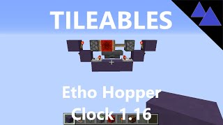 TILEABLES  Etho Hopper Clock  Minecraft 116 [upl. by Gage]