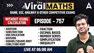 Bank Exams  Simplification  Number Series  Inequality  Arithmetic amp DI By Navneet Tiwari [upl. by Aseram]