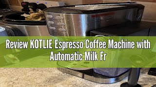 Review KOTLIE Espresso Coffee Machine with Automatic Milk Frother 20Bar OneTouch Coffee Machines f [upl. by Leunamme]