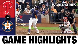 Phillies vs Astros World Series Game 6 Highlights 11522  MLB Highlights [upl. by Nabois]