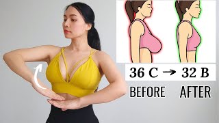 EASY exercises to reduce breast size in 3 weeks lift amp tighten skin for perkier shape no jumping [upl. by Aiceled]