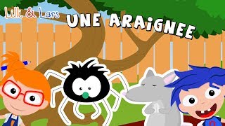 une araignée sur le plancher paroles  comptines pour bébé avec animaux [upl. by Retniw]