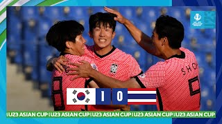 AFCU23  Group C  Korea Republic 1  0 Thailand [upl. by Esiuolyram370]