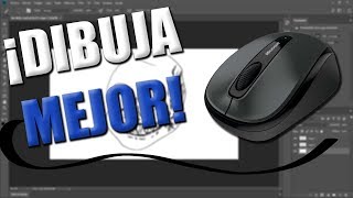 Como dibujar lineas o trazos SUAVES con un MOUSE  Photoshop [upl. by Hyman]