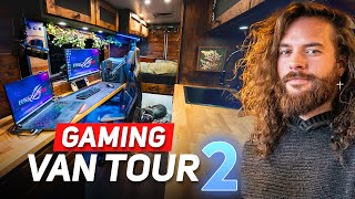 Cozy Vanlife Gaming Van Tour WHATS NEW  Ram Promaster [upl. by Vokaay]