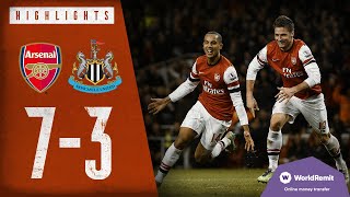 🔥WALCOTT ON FIRE  Arsenal 73 Newcastle United  Classic highlights  2012 [upl. by Llerroj]