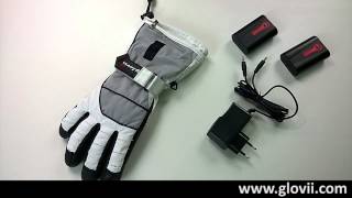 Heated Ski Gloves  Gloviicom [upl. by Herzel]