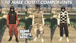 OUTDATED MERGING COMPONENTSGTA 5 ONLINE 10 MALE OUTFIT COMPONENTS [upl. by Nlocnil476]