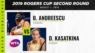 Bianca Andreescu vs Daria Kasatkina  2019 Rogers Cup Second Round  WTA Highlights [upl. by Enaasiali]