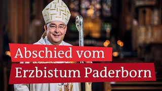 Abschied in Paderborn Dankesworte von Weihbischof Dominicus Meier [upl. by Laforge388]