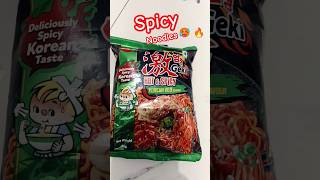 Nissin geki hot 🥵 and spicy 🔥 veg noodles review and recipe 😋🤤viralvideo food review shortvideo [upl. by Ainud]