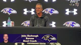 Hear from Ravens HC John Harbaugh  Baltimore Ravens Press Conference November 18 2024 [upl. by Celka]