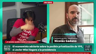 Nicolás Gadano advirtió sobre la posible privatización de YPF si Milei accede a la presidencia [upl. by Suzann]