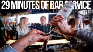 POV Bartender Making Cocktails at a Top London Restaurant Summer Drinks [upl. by Marne]