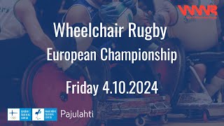 DAY 3  Group Stage Round 3  Wheelchair Rugby European Championship Division B  Pajulahti Finland [upl. by Llerrahs]