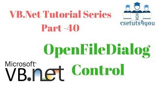 VBNet Tutorial Series Part40 OpenFileDialog Control [upl. by Oab]