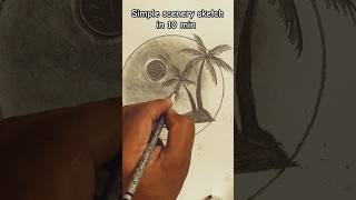 How To Draw Scenery  Beginner Art Tutorialtrendingshortssketch [upl. by Auohs]