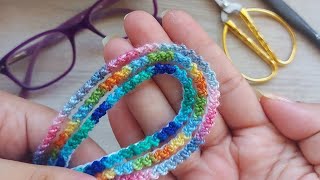 ¡Muy HERMOSA IDEA🥰 MIRA lo que TEJI para mis lentes a CROCHET te Encantará Puedes venderlos 💰 [upl. by Kubetz]