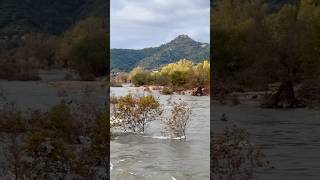 L’Ardèche rivière crue pont de la petite Loubière Sampzon 27102024 [upl. by Abehsile]