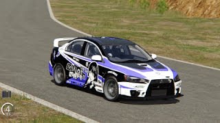 Assetto Corsa Mitsubishi Lancer Evolution X FQ400 at Ebisu Circuit [upl. by Esirahc]