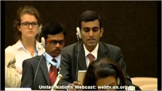 Manavata Statement by Srinivas Alluri at United Nations Geneva on 4th July 2013 [upl. by Htaeh]