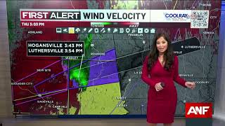 FIRST ALERT WEATHER DAY Tornado warnings severe thunderstorms seen across Georgia [upl. by Leelahk353]