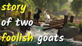 Story of two foolish goats English Story Moral Story [upl. by Noruq105]