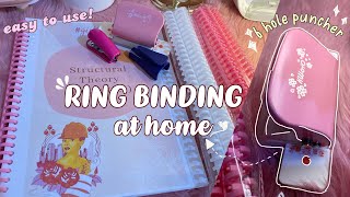 ring binding at home how i organize my notes using kwtrio 6hole puncher  shopee finds [upl. by Fitton138]