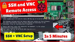 Setup Raspberry Pi Remote Access  SSH and VNC [upl. by Ahtel]