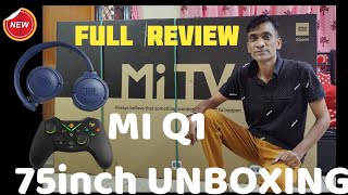 Unboxing Mi 75inch  JBL Tune 500Bt The Ultimate Home Entertainment Combo smarttv [upl. by Nikral117]