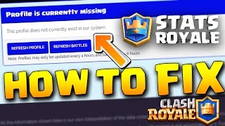 How To Fix STATSROYALE Profile Is Missing I Clash Royale Legendary Chest Cycle Tracker [upl. by Alinna746]