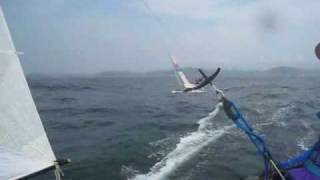 Catamaran nacra580 sailing with nacra 52 in 鎌倉 [upl. by Emyaj]