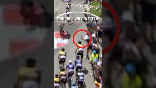 Selfie causes massive crash at Tour de France via SBSSportau [upl. by Letsirk]