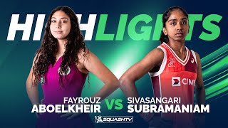 🇪🇬 Aboelkheir v Subramaniam 🇲🇾  Singapore Squash Open 2024  QF HIGHLIGHTS [upl. by Elmajian]