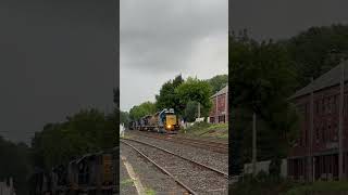 CSX M426 through Front St with 2 SD40’s SD70AC and an ES40DC 8424 [upl. by Coopersmith]