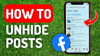 How to Unhide Posts From Facebook Timeline [upl. by Hakilam489]