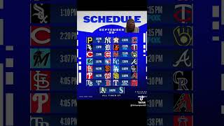 MLB baseball schedule for Saturday September 28 [upl. by Elrem401]