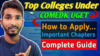 ✅ COMEDK UGET 2024 Admission Process ⋮ Exam Pattern Eligibility Syllabus and Important Dates [upl. by Ashwell]